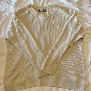 Lucky Brand Pullover Lace Up Back Chunky Knit Sweater